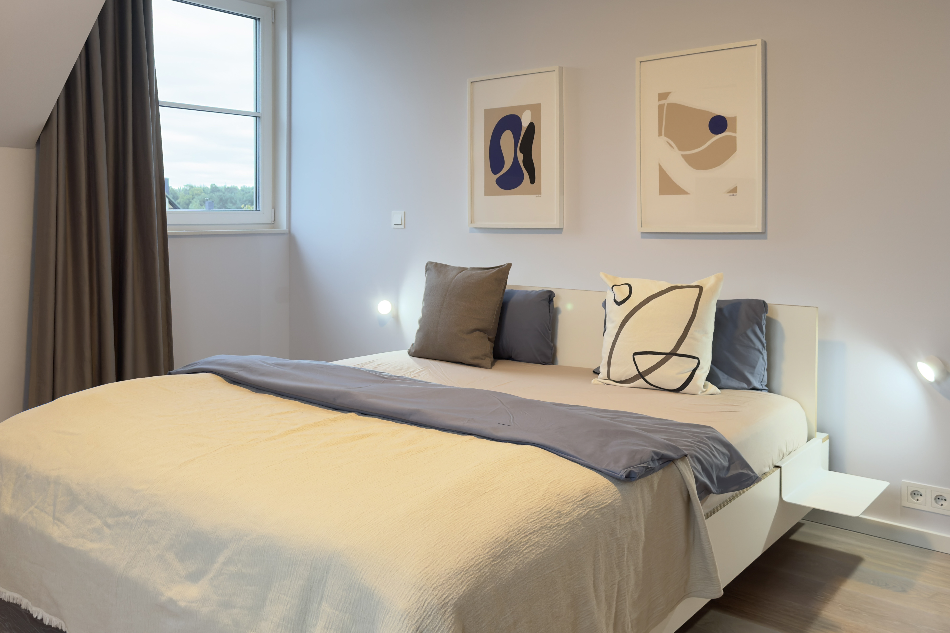 Erstes Schlafzimmer im Ferienhaus Lee